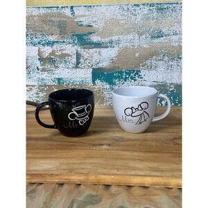 Disney Parks Vintage Mr. & Mrs. Wedding Ceramic Set Coffee Mug